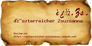 Öszterreicher Zsuzsanna névjegykártya